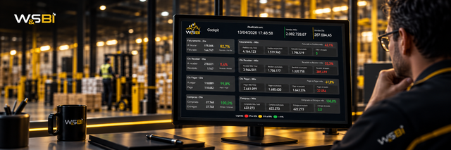Série histórica de vários anos em análise de tendência, construída sobre dados do ERP Logix